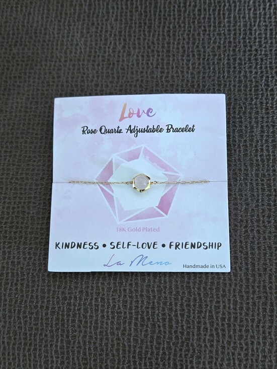 La Meno Jewelry - La Meno Hexagon Rose🌹Quartz💎Bracelet